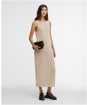 Women's Barbour International Valencia Knitted Midi Dress - Ecru