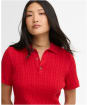 Women's Barbour Hartland Knitted Polo Jumper - Poppy Red