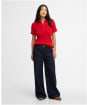 Women's Barbour Hartland Knitted Polo Jumper - Poppy Red