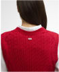 Women's Barbour Hartland Sleeveless Knitted Jumper - Poppy Red