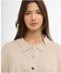 Women's Barbour International Gigi Knitted Bomber - Cement