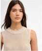 Women's Barbour International Valencia Knitted Vest - Ecru