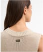 Women's Barbour International Valencia Knitted Vest - Ecru
