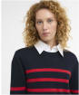 Women's Barbour Fern Knitted Jumper - Navy / Poppy Red
