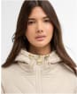 Women's Barbour International Dakota Quilted Sweater Jacket - Cement