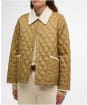 Women's Barbour Icons Cropped Liddesdale Quilted Jacket - SAND/DRESS/PEARL