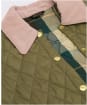 Women's Barbour Icons Cropped Liddesdale Quilted Jacket - Bleached Olive / Ancient / Gardenia