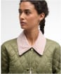 Women's Barbour Icons Modern Liddesdale Quilted Jacket - Bleached Olive / Ancient / Gardenia