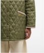 Women's Barbour Icons Modern Liddesdale Quilted Jacket - Bleached Olive / Ancient / Gardenia