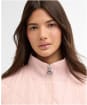 Women's Barbour International Pagan Quilted Jacket - Desert Pink