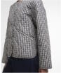 Women's Barbour Cashel Check Collarless Quilted Jacket - Navy Gingham / Dark Navy