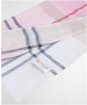 Women's Barbour Abigail Lightweight Cotton Linen Blend Tartan Scarf - Cherry Blossom