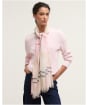 Women's Barbour Abigail Lightweight Cotton Linen Blend Tartan Scarf - Cherry Blossom