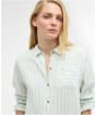 Women's Barbour Annie Long Sleeve Linen Shirt - Spearmint Stripe