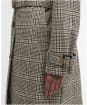 Women's Barbour Maia Check Showerproof Trench - Olive Prince Of Wales Check