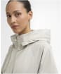 Women's Barbour Kinsale Showerproof Cape - Mist / Dress Navy tartan