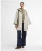 Women's Barbour Kinsale Showerproof Cape - Mist / Dress Navy tartan