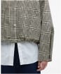 Women's Barbour Leyburn Check Showerproof Bomber Jacket - Olive Prince Of Wales Check
