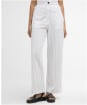 Women's Barbour Sloane Trousers - White / Dark Navy