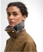 Women's Barbour Cropped Beadnell Waxed Jacket - Sand / Dress Tartan