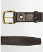 Men's Barbour Jaspar Leather Belt - Brown