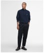 Men's Barbour Lingwood Compact Cotton Half Zip Sweater - Navy