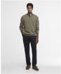 Men’s Barbour Cotton Half Zip Sweater - Smokey Olive