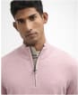 Men’s Barbour Cotton Half Zip Sweater - Pink