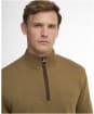 Men's Barbour Bayfield Knitted Half Zip Jumper - Russet