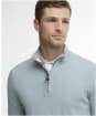 Men's Barbour Lingwood Compact Cotton Half Zip Sweater - Slate