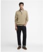 Men's Barbour Lingwood Compact Cotton Half Zip Sweater - Washed Stone