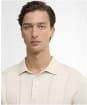 Men's Barbour Wellburn Knitted Polo Shirt - Oatmeal