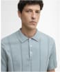 Men's Barbour Wellburn Knitted Polo Shirt - Slate