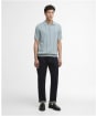 Men's Barbour Wellburn Knitted Polo Shirt - Slate