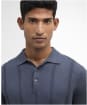 Men's Barbour Wellburn Knitted Polo Shirt - Navy