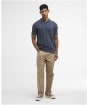 Men's Barbour Wellburn Knitted Polo Shirt - Navy