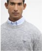 Men's Barbour Flaxby Linen Blend Crew Neck - Navy