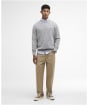 Men's Barbour Flaxby Linen Blend Crew Neck - Navy