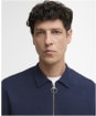 Men's Barbour Crowcombe Knitted Zip Through Sweater - Navy