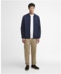 Men's Barbour Crowcombe Knitted Zip Through Sweater - Navy
