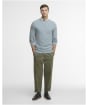 Men's Barbour Essential Honeycomb Crew Neck Sweater - Slate