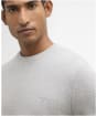 Men's Barbour Essential Honeycomb Crew Neck Sweater - Grey Marl