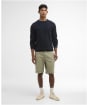 Men's Barbour Essential Honeycomb Crew Neck Sweater - Navy