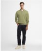 Men's Barbour Pima Cotton Knitted Polo Shirt - Laurel Green