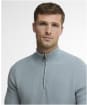 Men's Barbour Essential Honeycomb Half Zip Sweater - Slate
