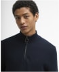 Men's Barbour Essential Honeycomb Half Zip Sweater - Navy