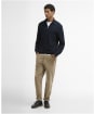 Men's Barbour Essential Honeycomb Half Zip Sweater - Navy