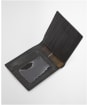 Men's Barbour Farne Woven Leather Wallet - Black