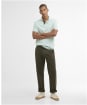 Men's Barbour Tartan Pique Polo Shirt - Mint Blue