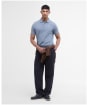 Men's Barbour Sports Polo 215G - Washed Blue